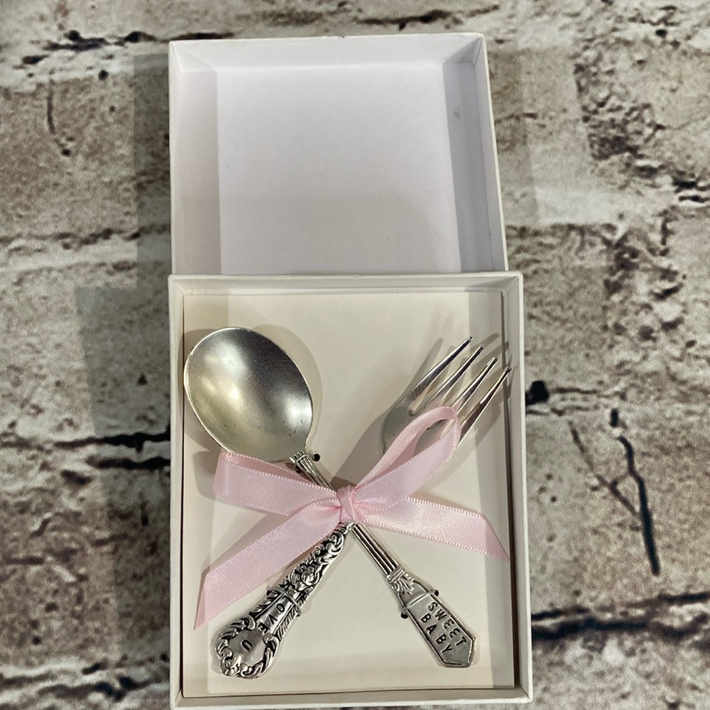fork and spoon set for baby girl